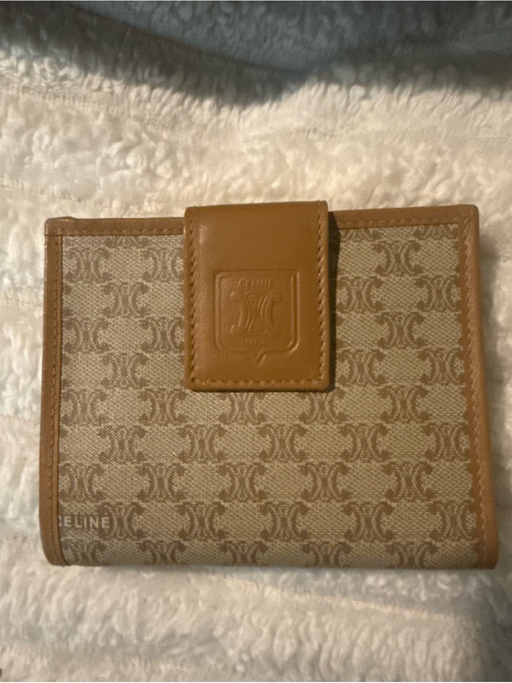 Authentic Vintage CELINE Macadam Triomphe Canvas Wallet
